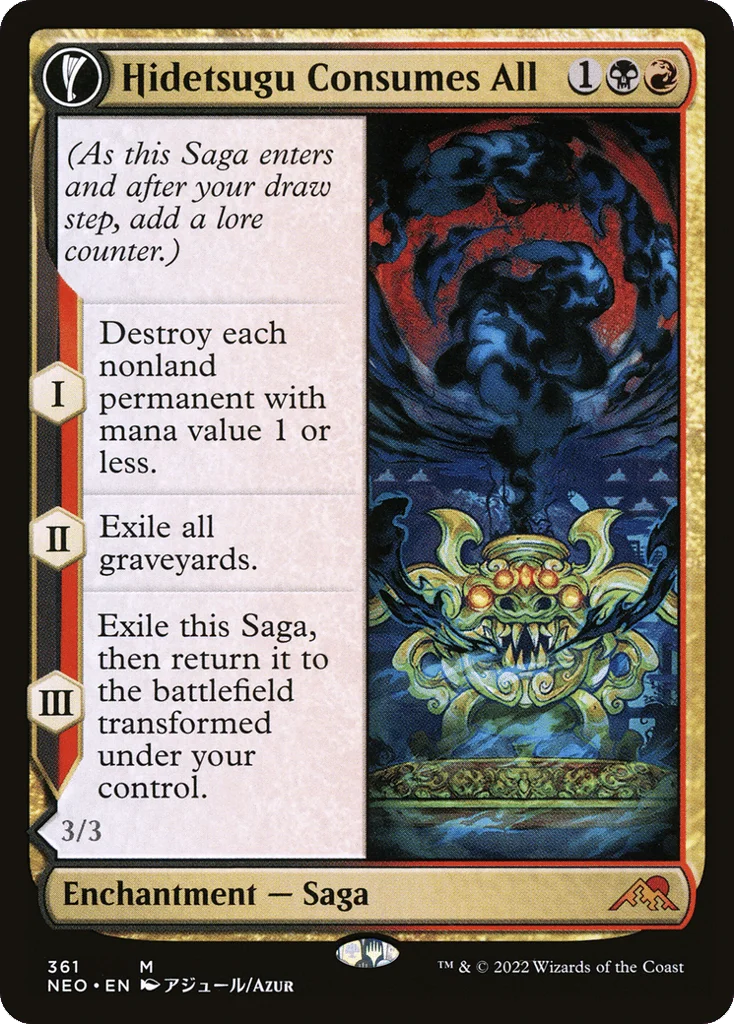 Hidetsugu Consumes All // Vessel of the All-Consuming · Kamigawa: Neon Dynasty