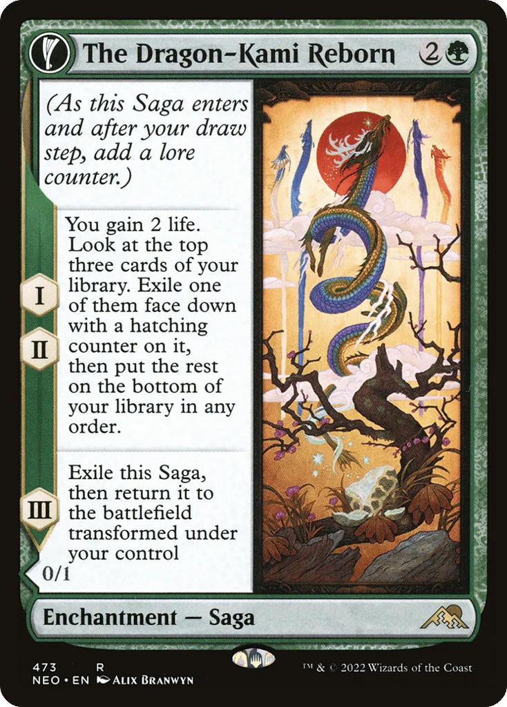 The Dragon-Kami Reborn // Dragon-Kami's Egg · Kamigawa: Neon Dynasty