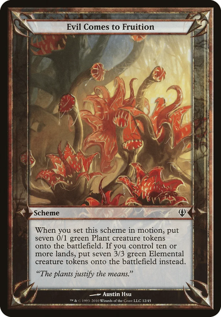 Evil Comes to Fruition · Archenemy Schemes