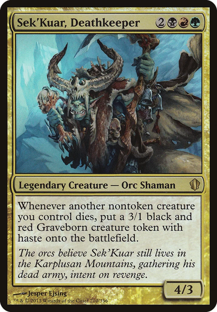 Sek'Kuar, Deathkeeper · Commander 2013 Oversized