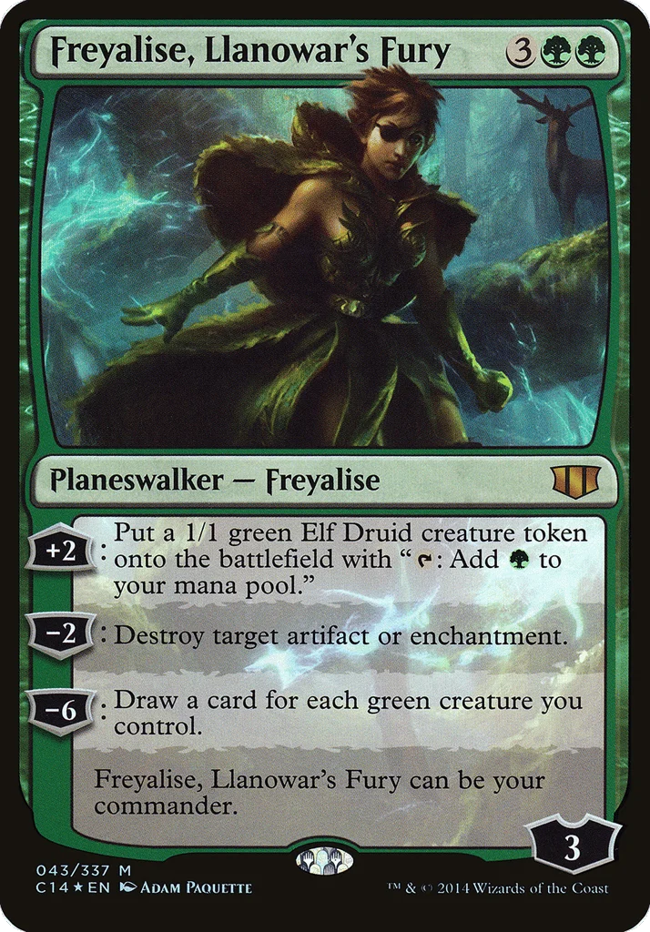 Freyalise, Llanowar's Fury · Commander 2014 Oversized