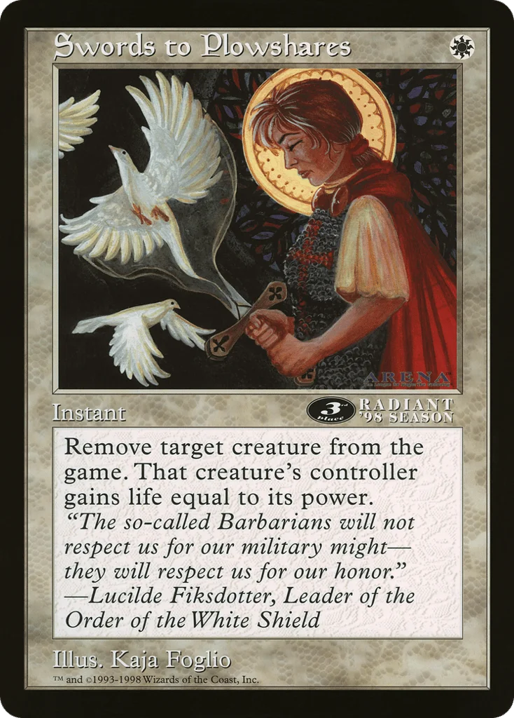 Swords to Plowshares · Oversized League Prizes
