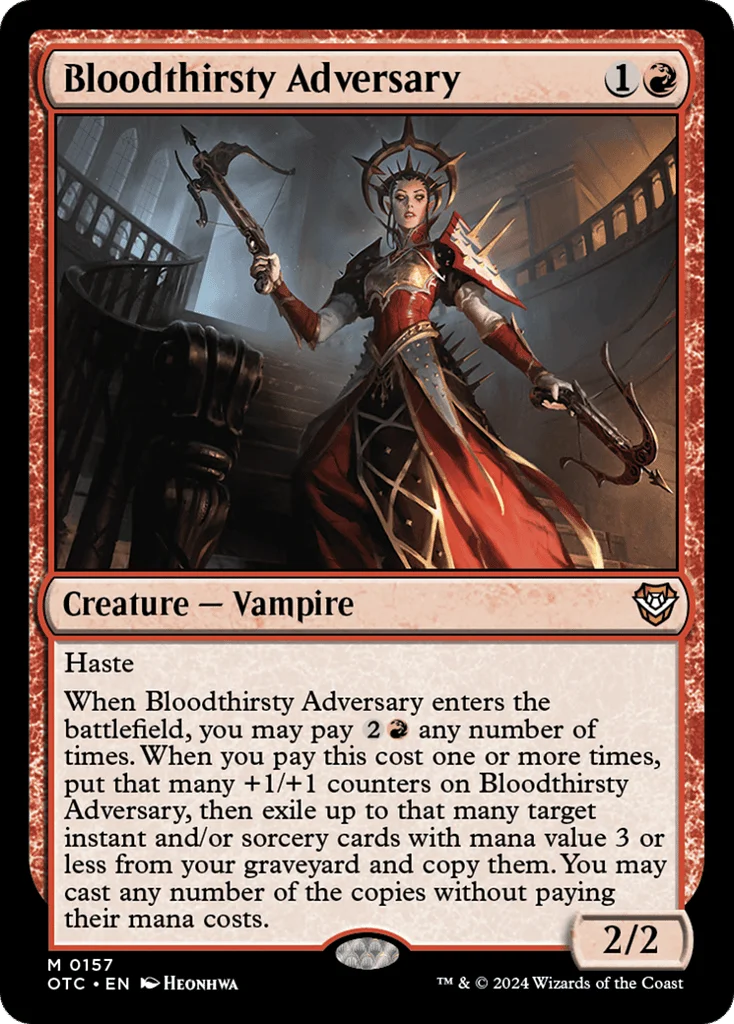 Bloodthirsty Adversary · Outlaws of Thunder Junction Commander