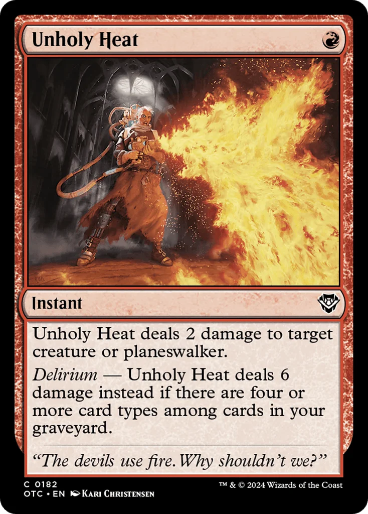 Unholy Heat · Outlaws of Thunder Junction Commander