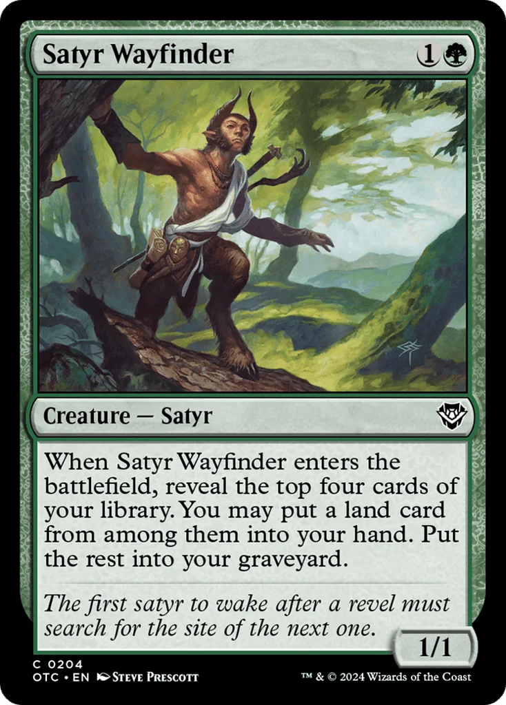 Satyr Wayfinder · Outlaws of Thunder Junction Commander