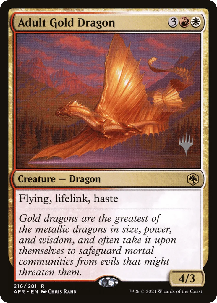 Adult Gold Dragon · Adventures in the Forgotten Realms Promos