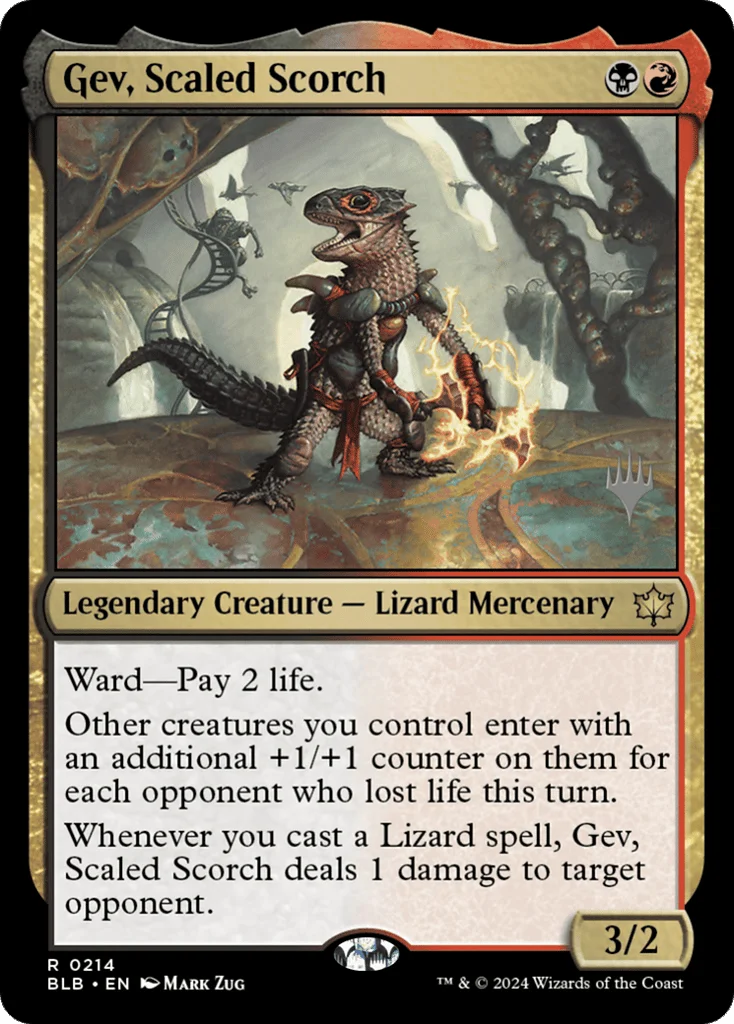 Gev, Scaled Scorch · Bloomburrow Promos