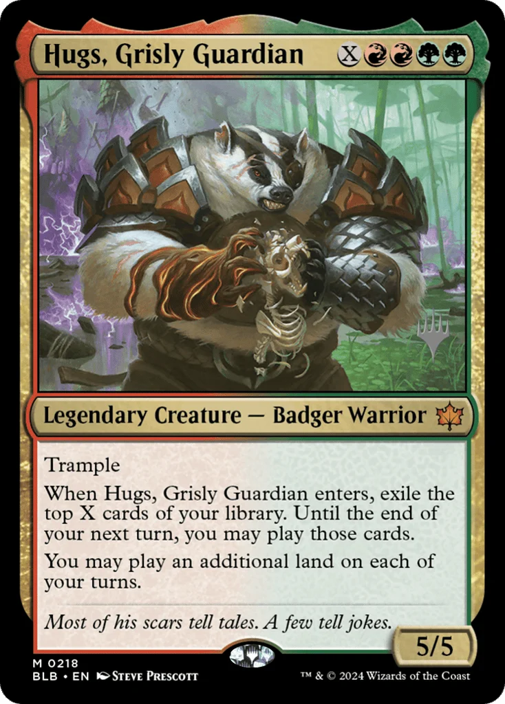 Hugs, Grisly Guardian · Bloomburrow Promos