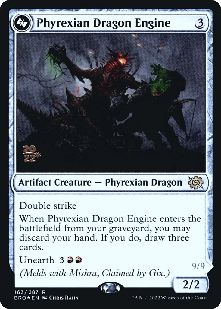 Phyrexian Dragon Engine // Mishra, Lost to Phyrexia · The Brothers' War Promos