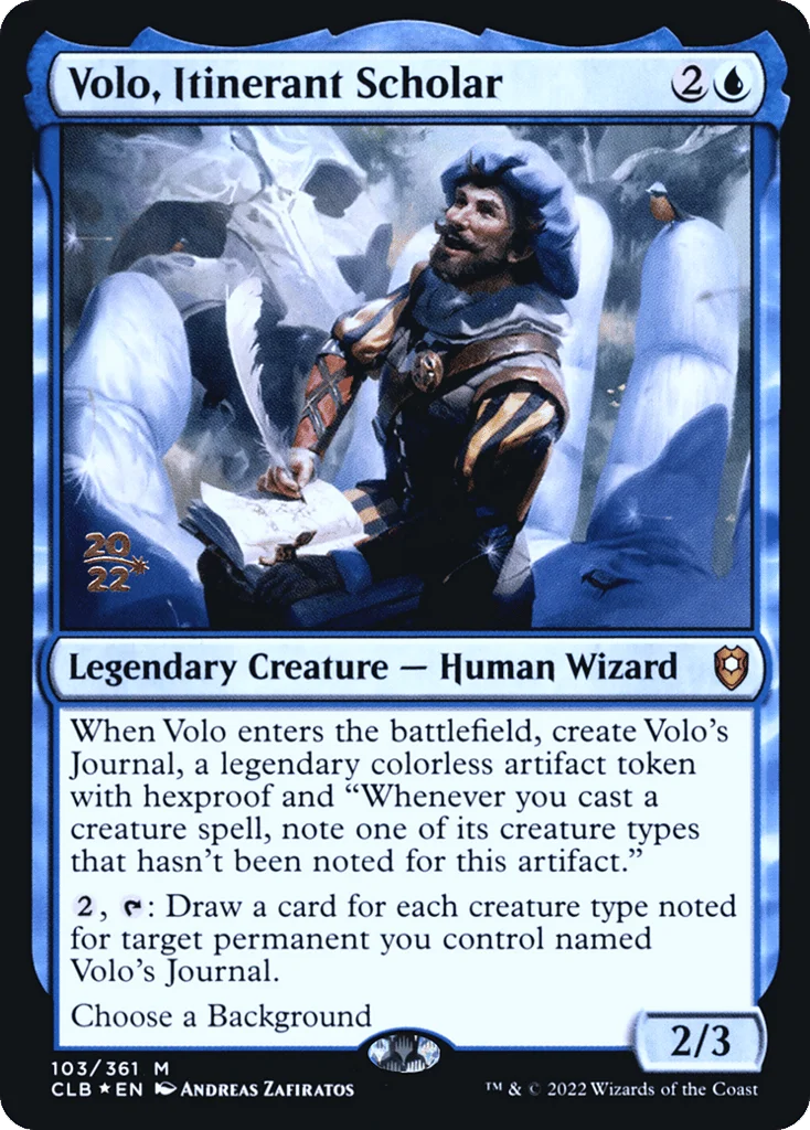 Volo, Itinerant Scholar · Battle for Baldur's Gate Promos