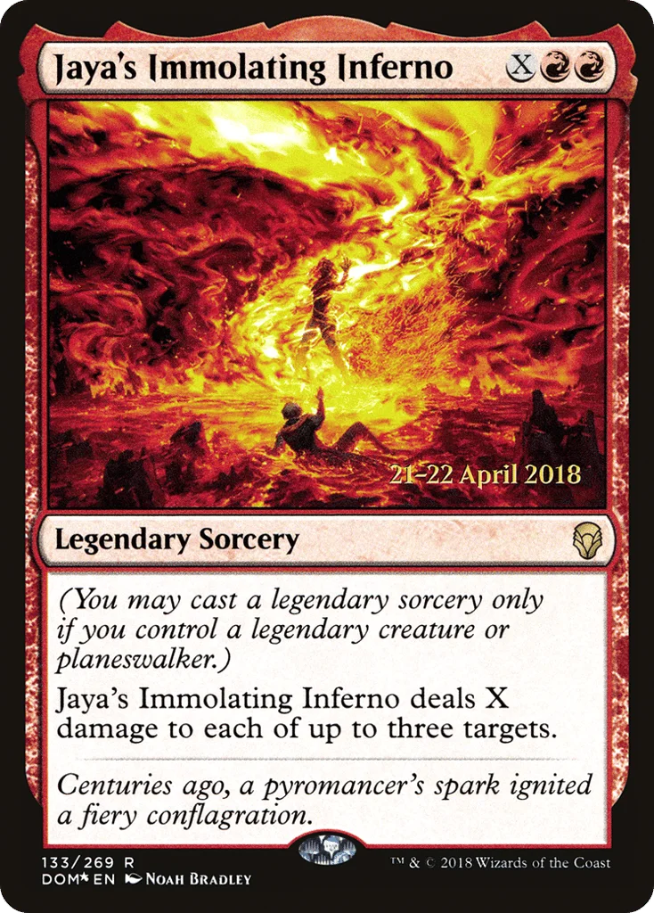 Jaya's Immolating Inferno · Dominaria Promos