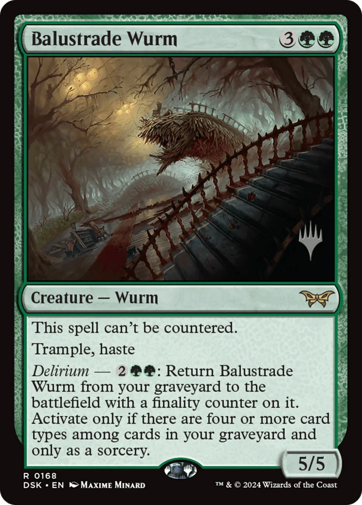 Balustrade Wurm · Duskmourn: House of Horror Promos
