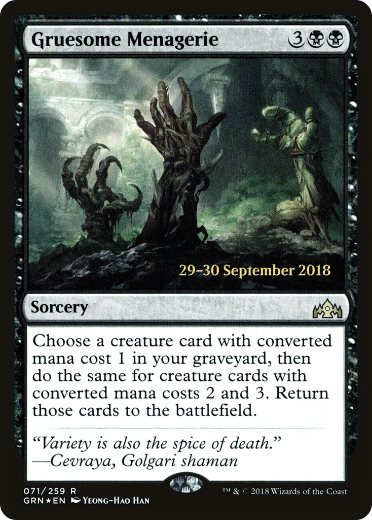Gruesome Menagerie · Guilds of Ravnica Promos