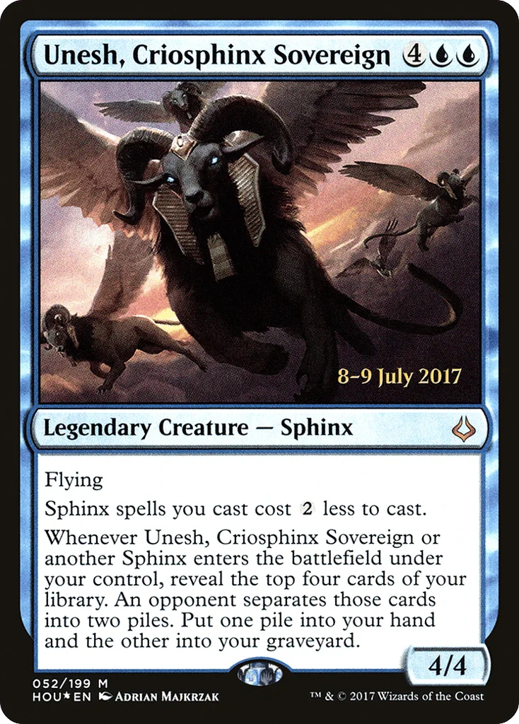 Unesh, Criosphinx Sovereign · Hour of Devastation Promos