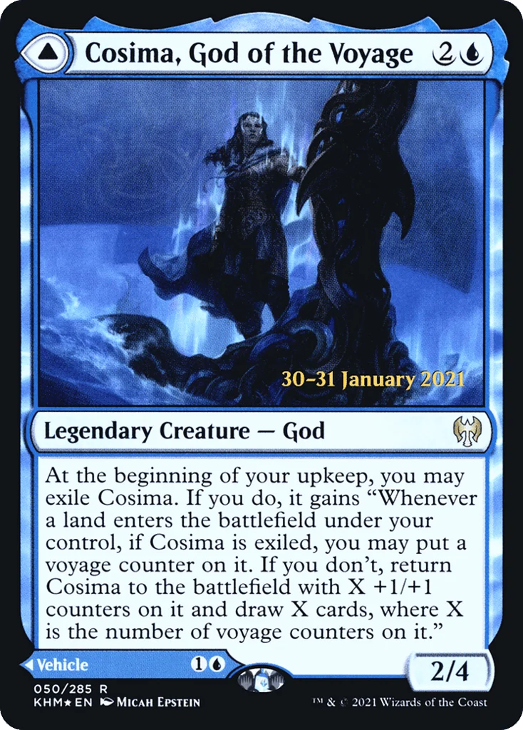 Cosima, God of the Voyage // The Omenkeel · Kaldheim Promos