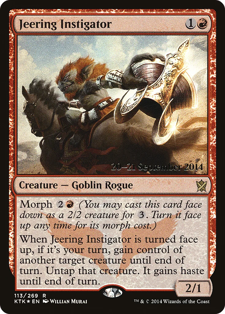 Jeering Instigator · Khans of Tarkir Promos