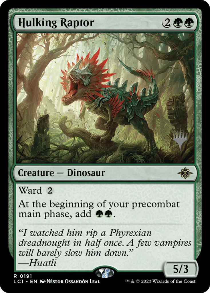 Hulking Raptor · The Lost Caverns of Ixalan Promos