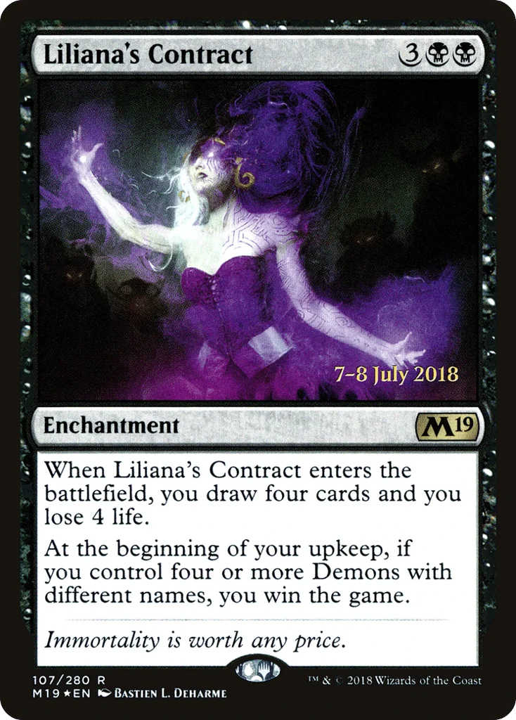 Liliana's Contract · Core Set 2019 Promos
