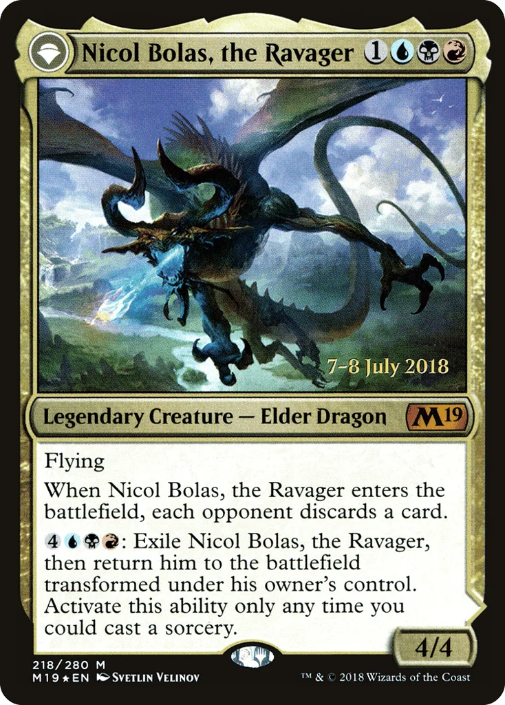 Nicol Bolas, the Ravager // Nicol Bolas, the Arisen · Core Set 2019 Promos