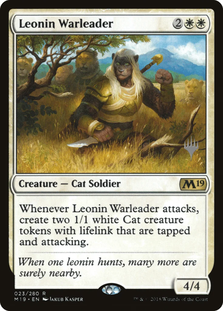 Leonin Warleader · Core Set 2019 Promos