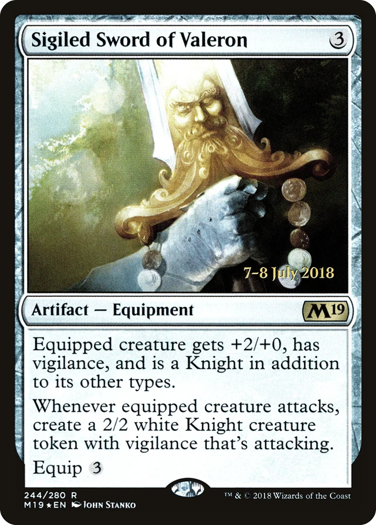 Sigiled Sword of Valeron · Core Set 2019 Promos