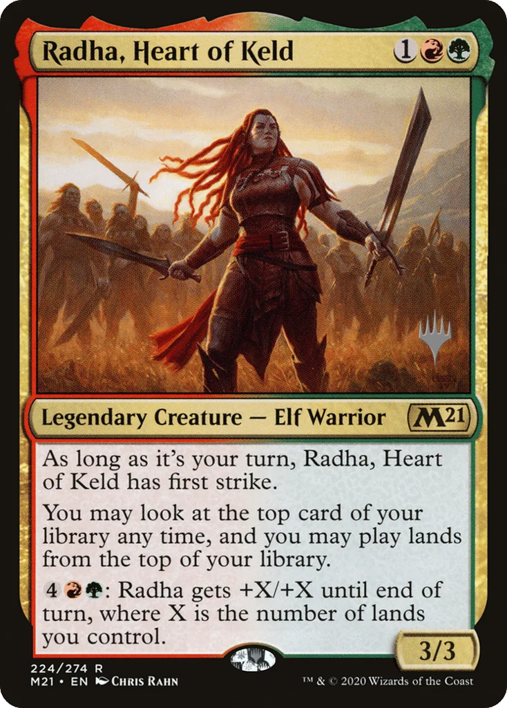 Radha, Heart of Keld · Core Set 2021 Promos