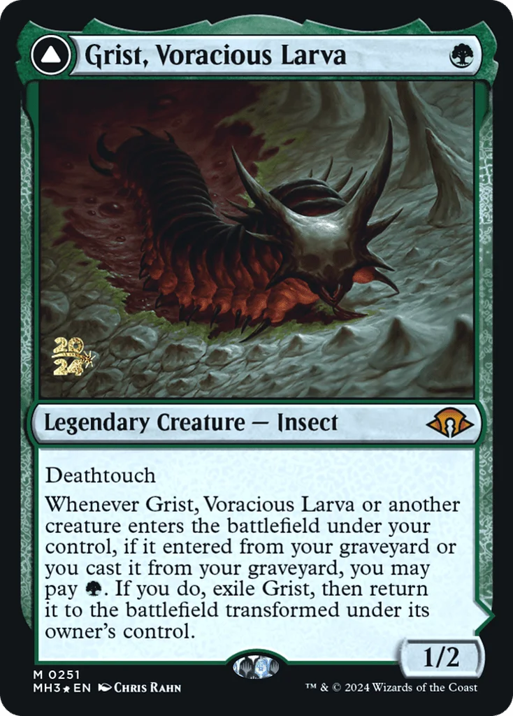 Grist, Voracious Larva // Grist, the Plague Swarm · Modern Horizons 3 Promos