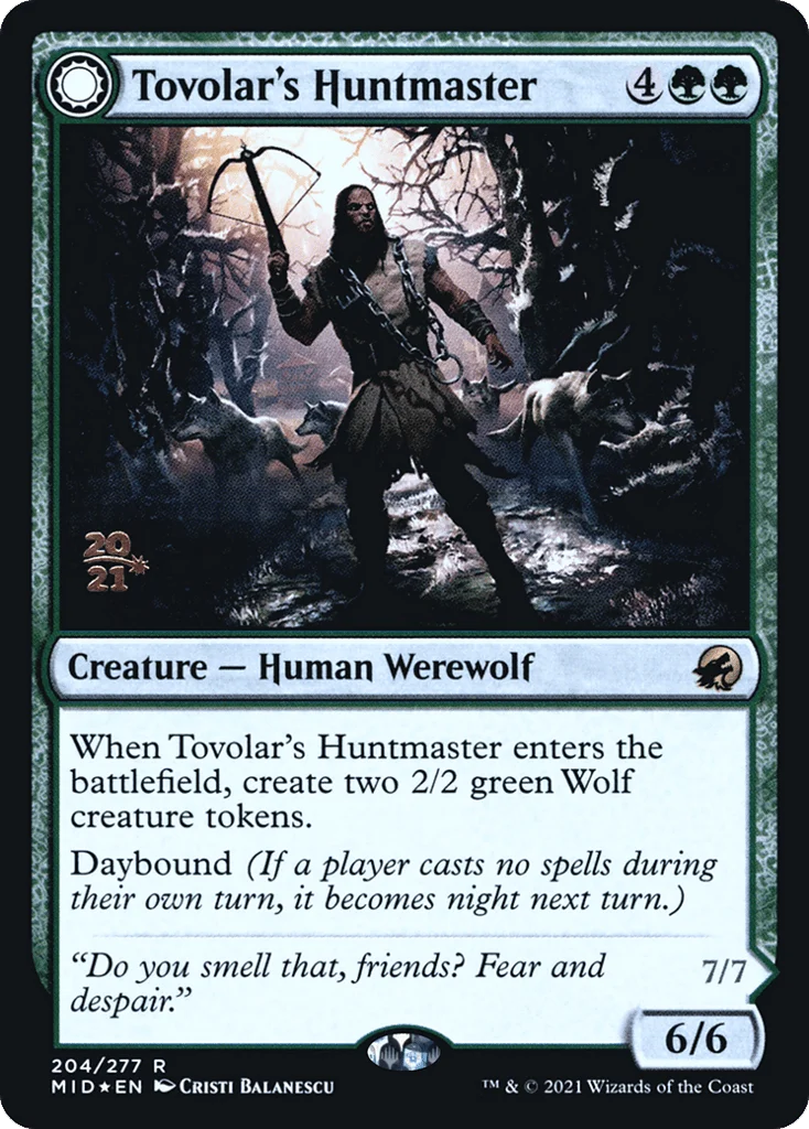 Tovolar's Huntmaster // Tovolar's Packleader · Innistrad: Midnight Hunt Promos