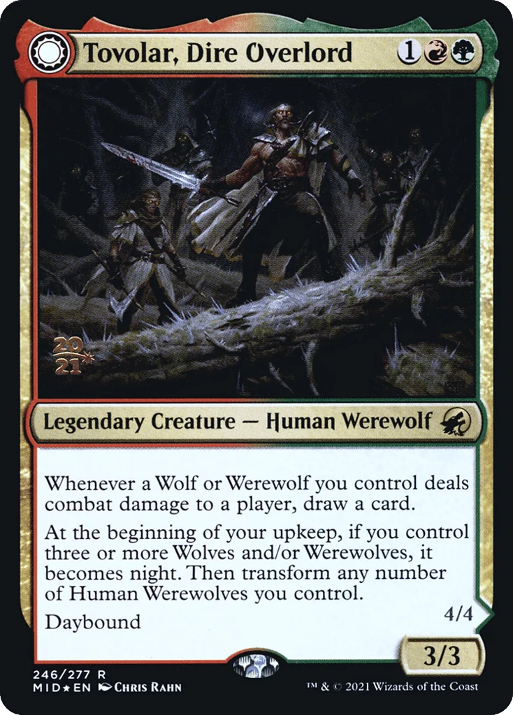 Tovolar, Dire Overlord // Tovolar, the Midnight Scourge · Innistrad: Midnight Hunt Promos
