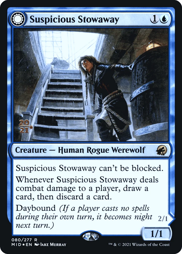 Suspicious Stowaway // Seafaring Werewolf · Innistrad: Midnight Hunt Promos