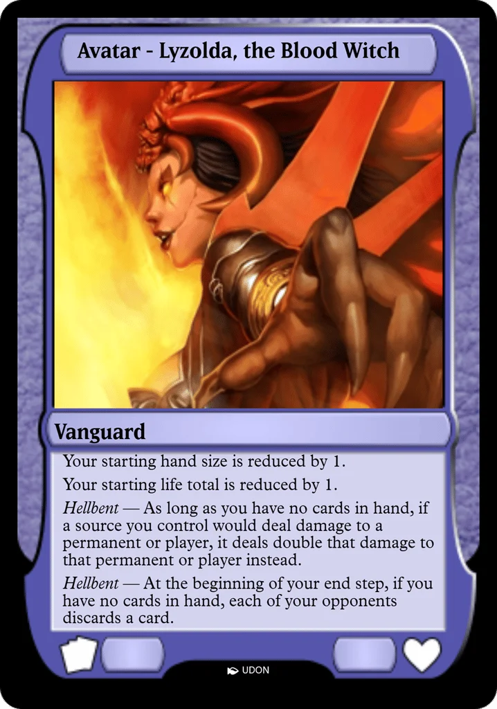 Lyzolda, the Blood Witch Avatar · Magic Online Avatars