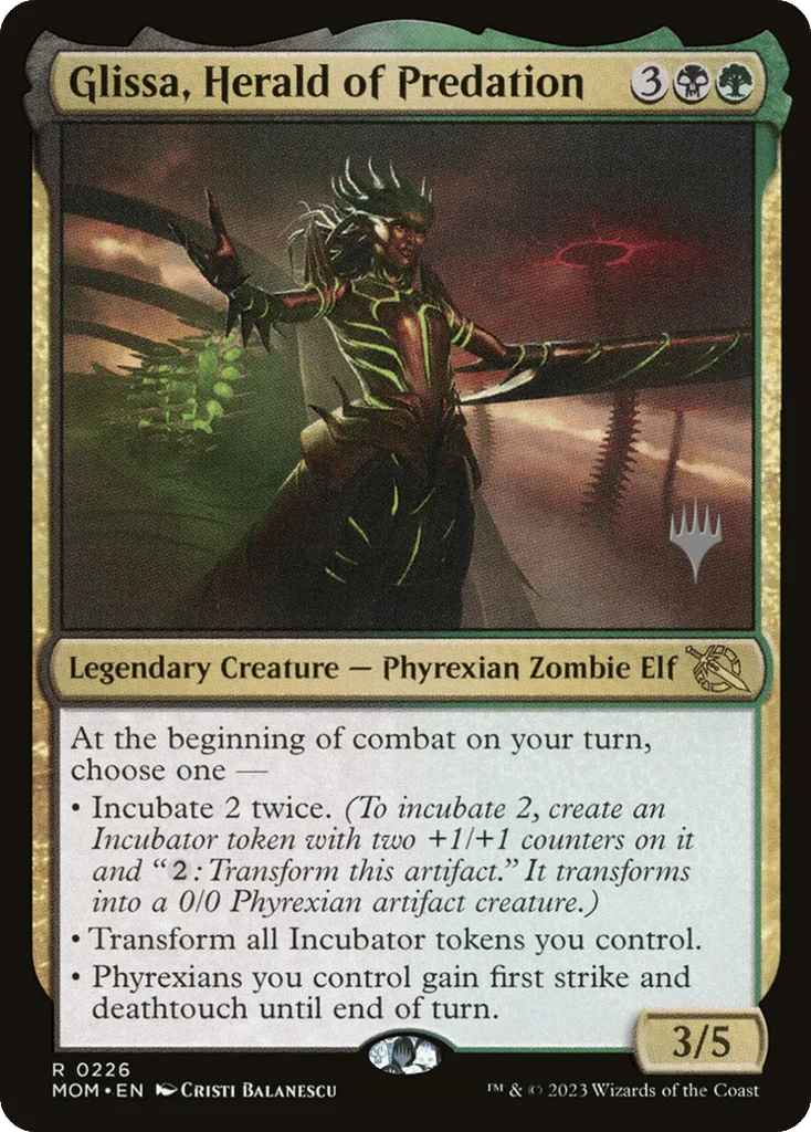 Glissa, Herald of Predation · March of the Machine Promos