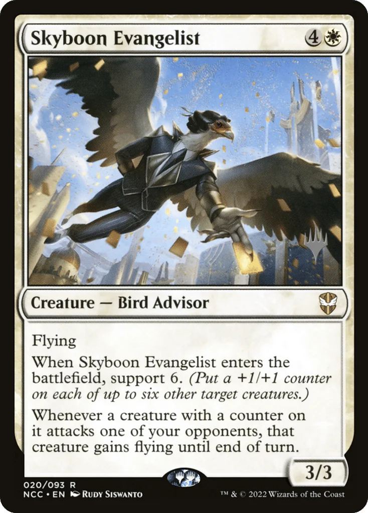 Skyboon Evangelist · New Capenna Commander Promos