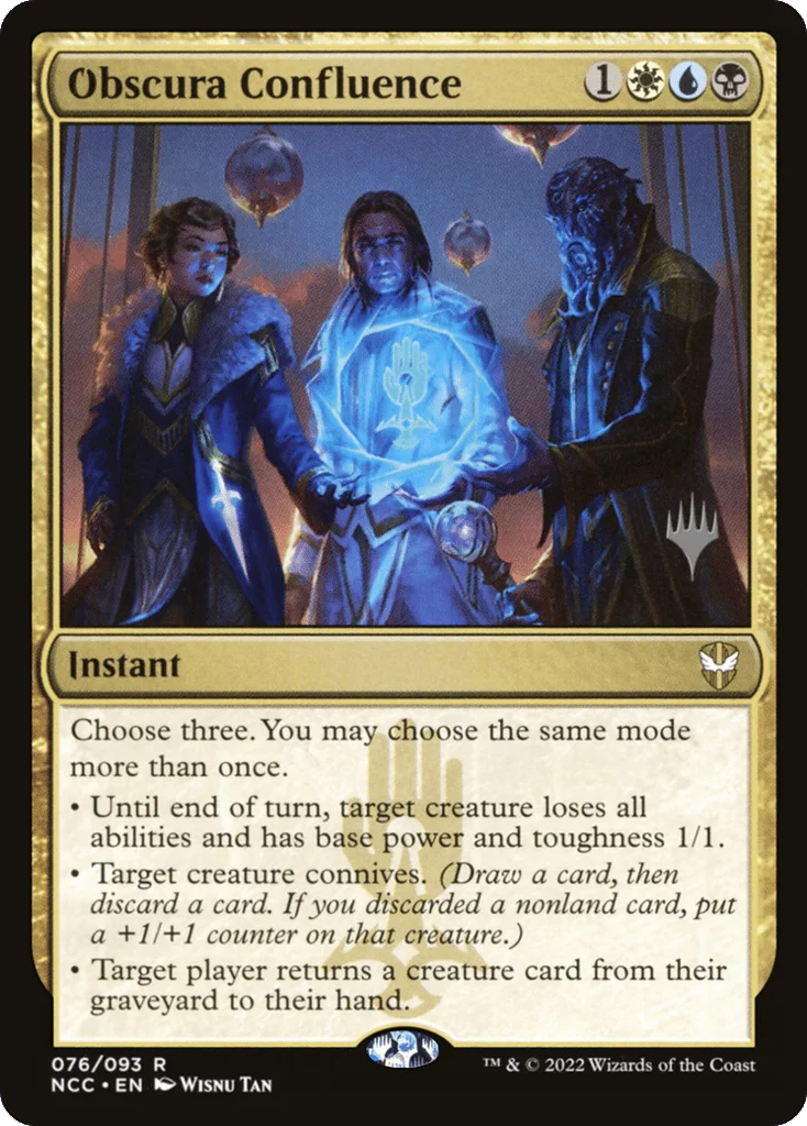 Obscura Confluence · New Capenna Commander Promos
