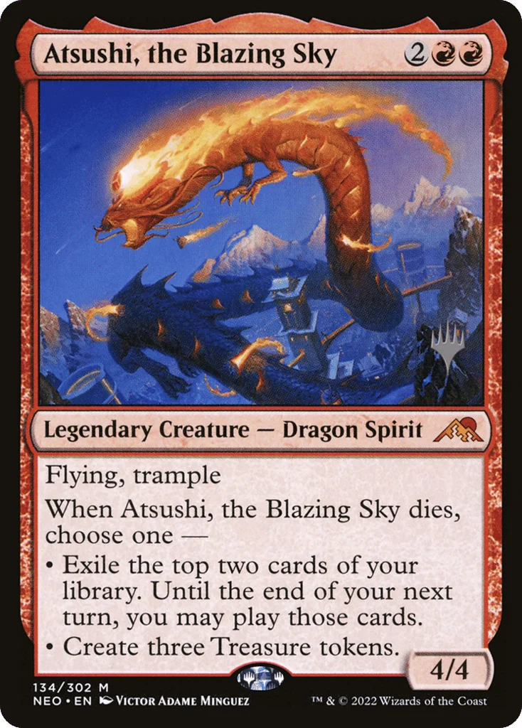 Atsushi, the Blazing Sky · Kamigawa: Neon Dynasty Promos