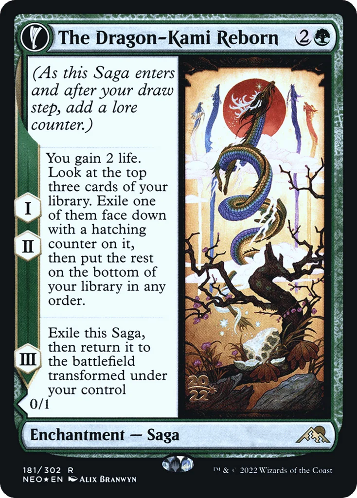 The Dragon-Kami Reborn // Dragon-Kami's Egg · Kamigawa: Neon Dynasty Promos