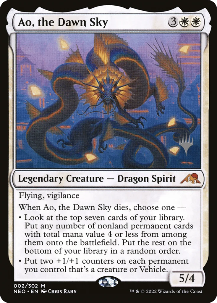 Ao, the Dawn Sky · Kamigawa: Neon Dynasty Promos