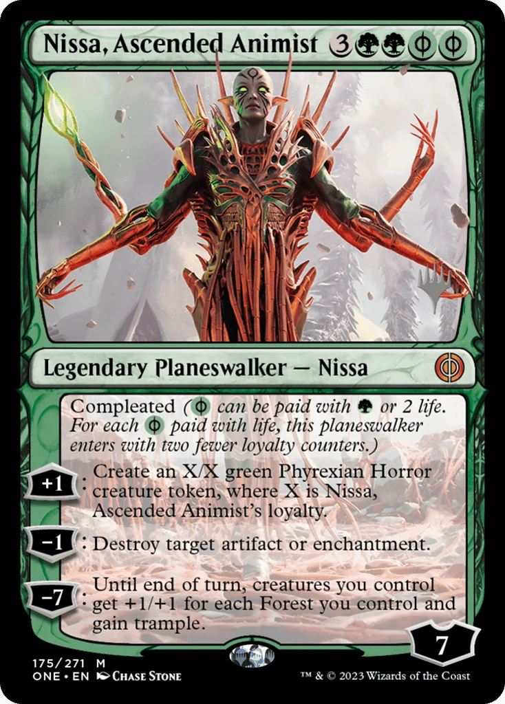 Nissa, Ascended Animist · Phyrexia: All Will Be One Promos