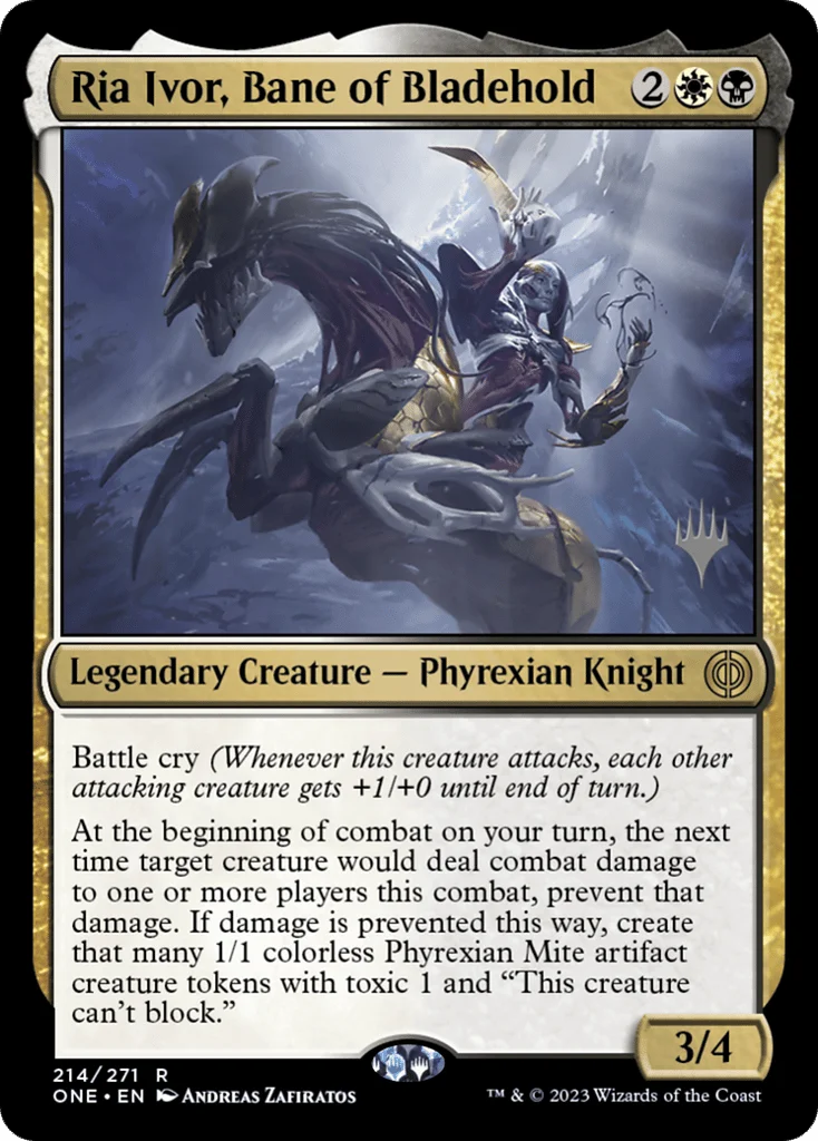 Ria Ivor, Bane of Bladehold · Phyrexia: All Will Be One Promos