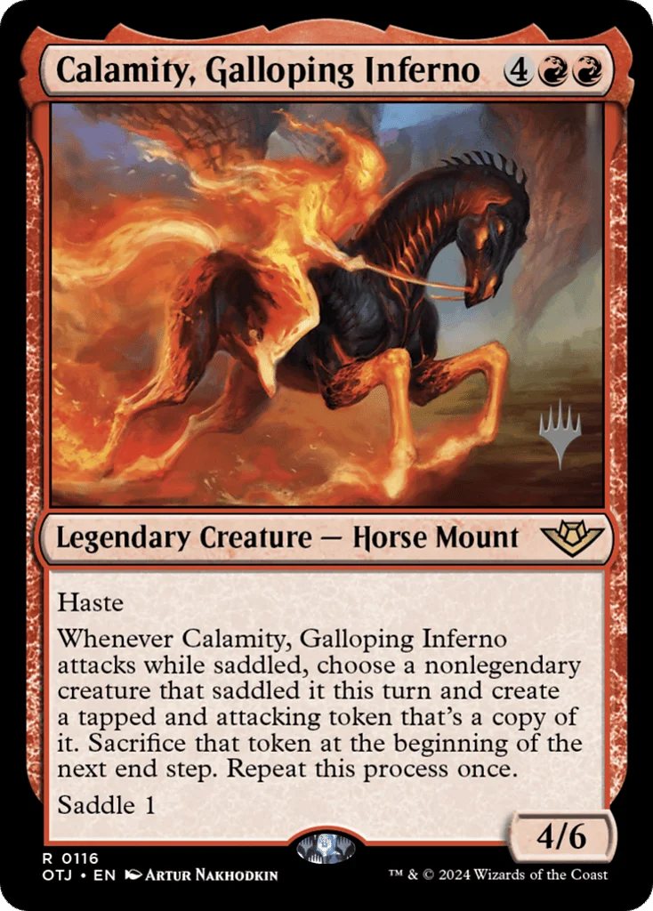 Calamity, Galloping Inferno · Outlaws of Thunder Junction Promos