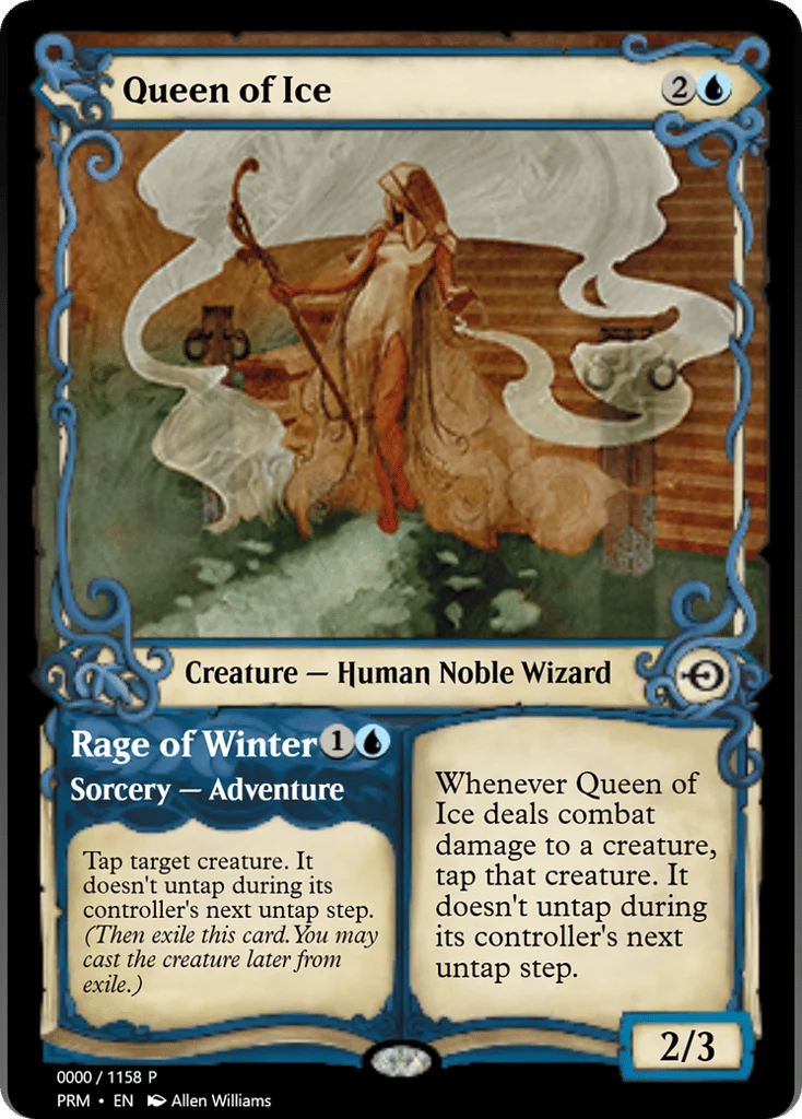 Queen of Ice // Rage of Winter · Magic Online Promos