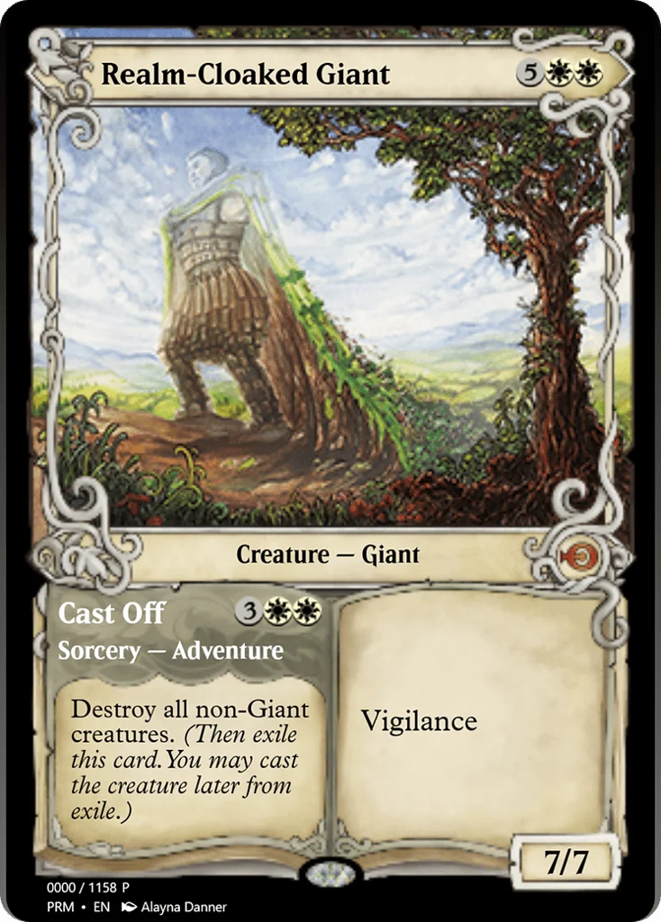 Realm-Cloaked Giant // Cast Off · Magic Online Promos