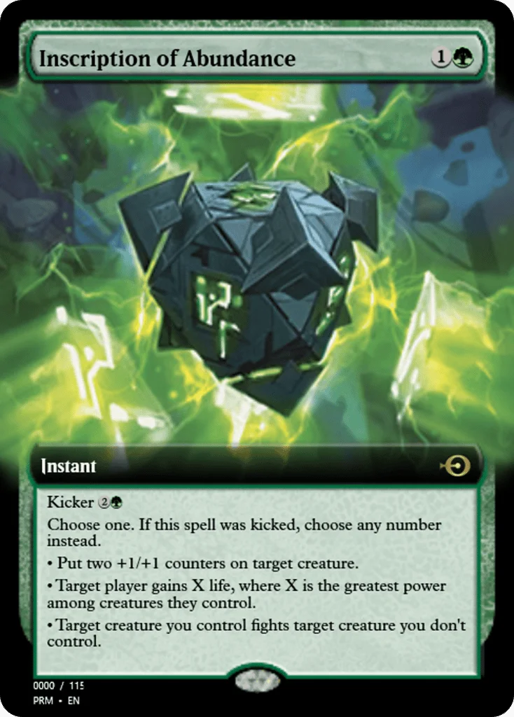 Inscription of Abundance · Magic Online Promos
