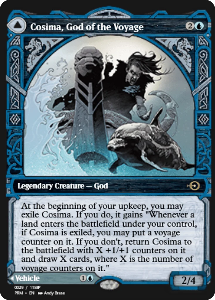 Cosima, God of the Voyage // The Omenkeel · Magic Online Promos