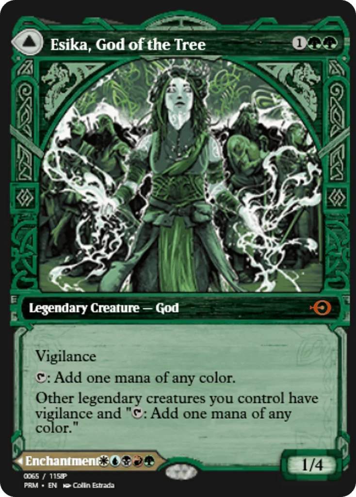 Esika, God of the Tree // The Prismatic Bridge · Magic Online Promos