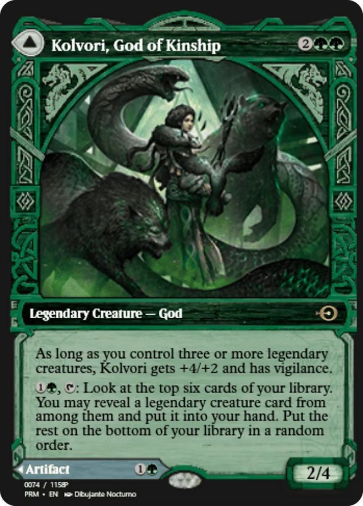 Kolvori, God of Kinship // The Ringhart Crest · Magic Online Promos