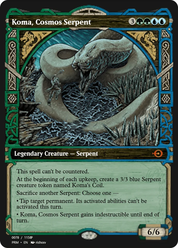 Koma, Cosmos Serpent · Magic Online Promos