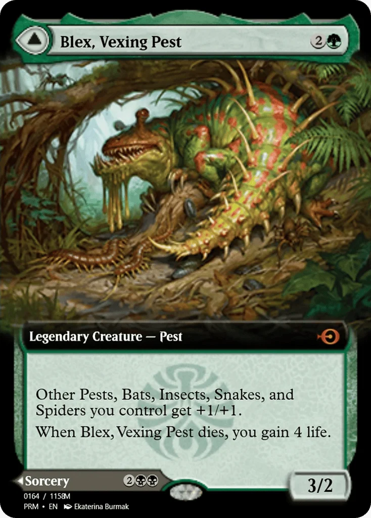 Blex, Vexing Pest // Search for Blex · Magic Online Promos
