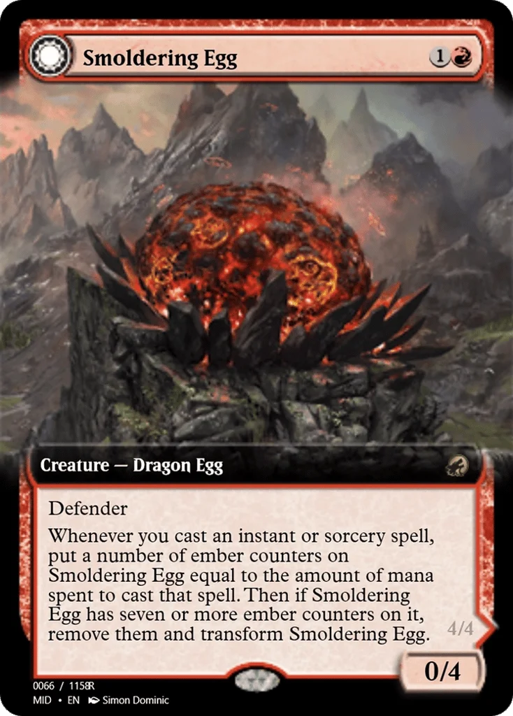 Smoldering Egg // Ashmouth Dragon · Magic Online Promos