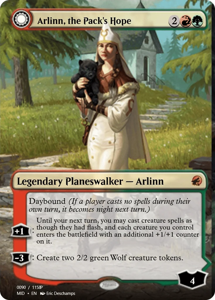 Arlinn, the Pack's Hope // Arlinn, the Moon's Fury · Magic Online Promos